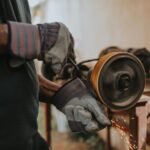 angle grinder surface finishing