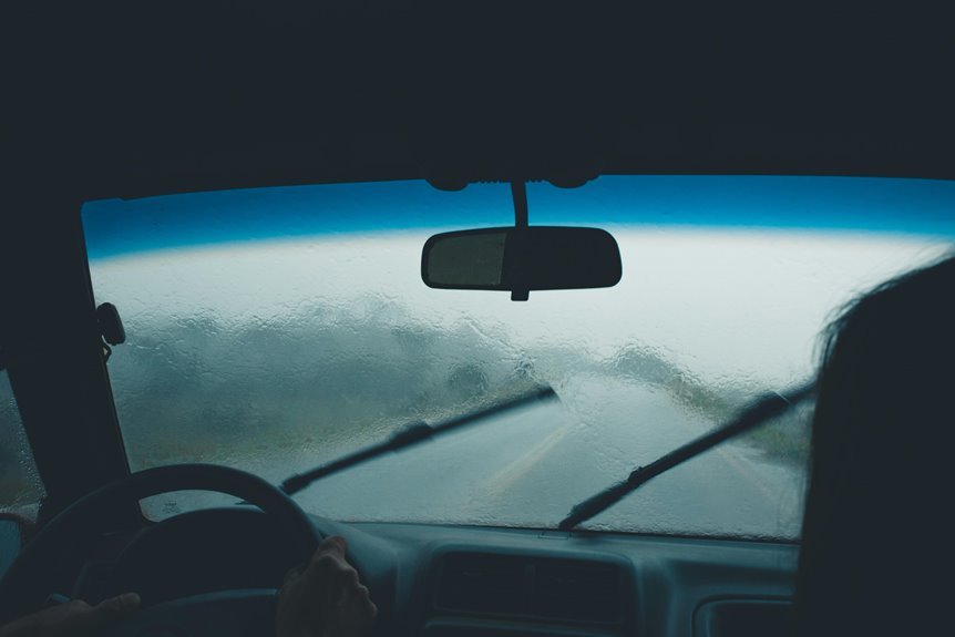 rain activated windshield visibility system